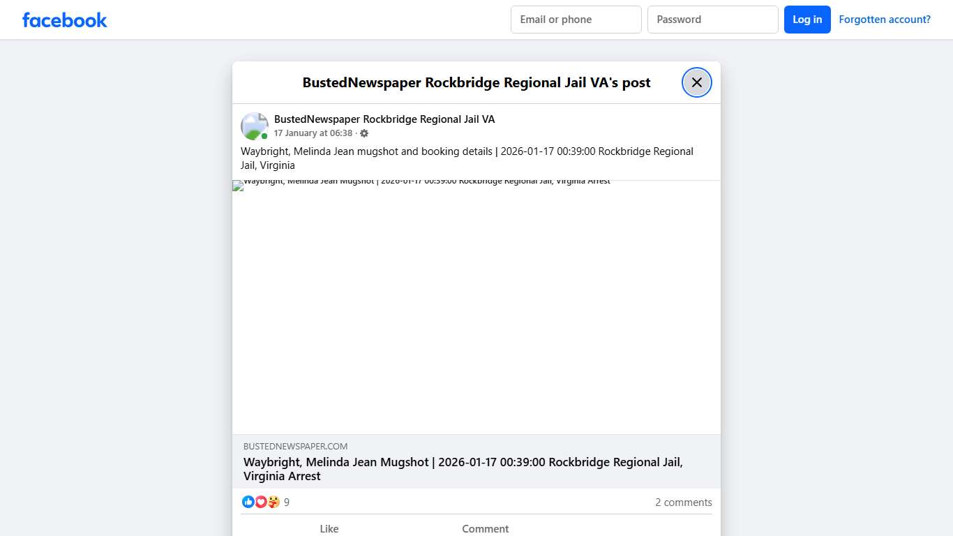 Waybright,... - BustedNewspaper Rockbridge Regional Jail VA Facebook